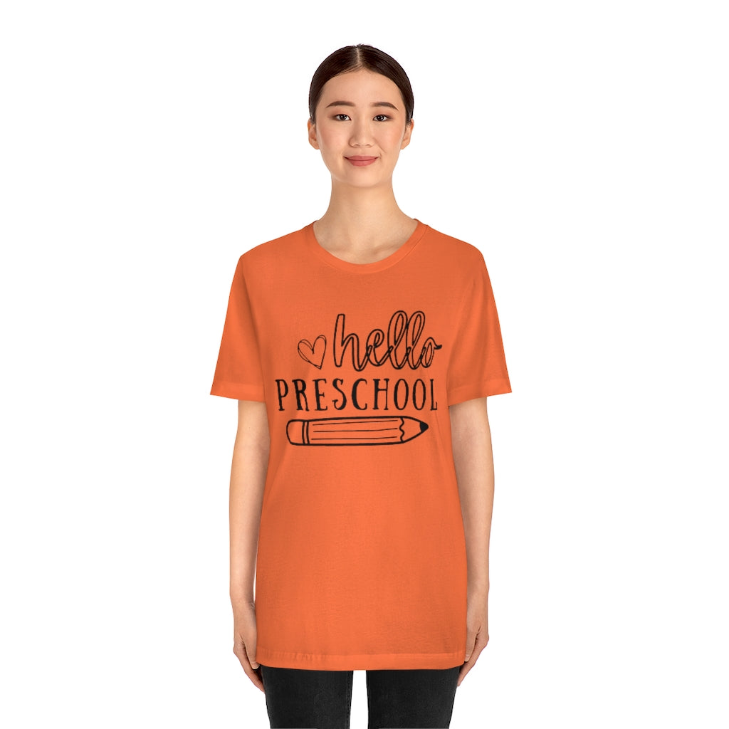 Hello Preschool Unisex Jersey Short Sleeve Tee
