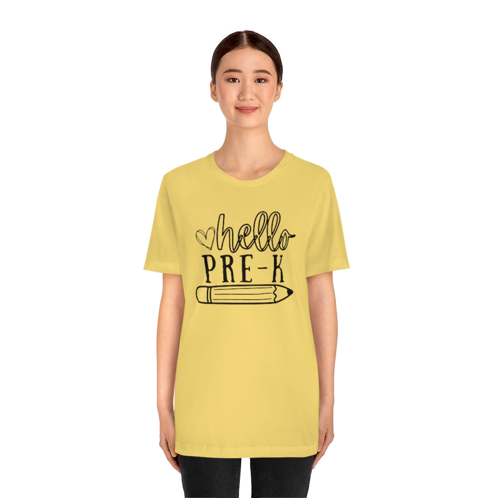Hello Pre-K Unisex Jersey Short Sleeve Tee