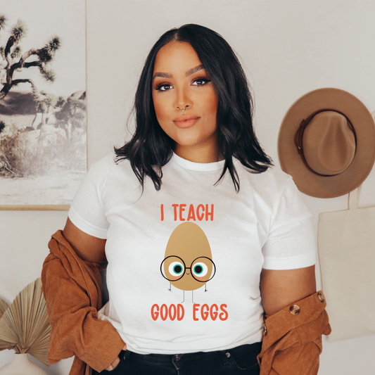 I Teach Good Eggs Unisex Jersey Short Sleeve Tee