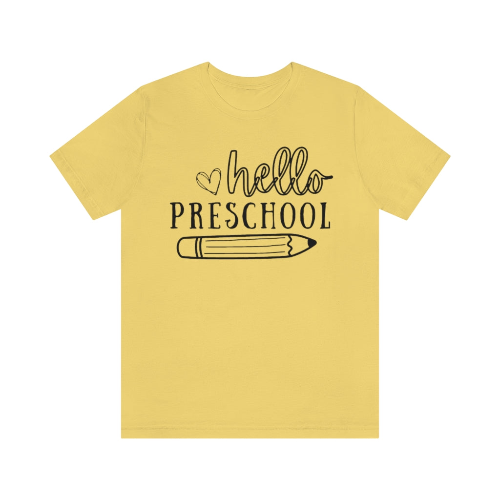 Hello Preschool Unisex Jersey Short Sleeve Tee