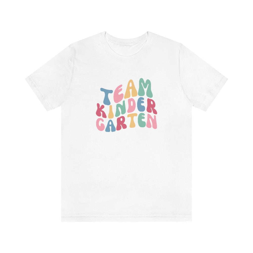 Team Kindergarten Retro Print Unisex Jersey Short Sleeve Tee