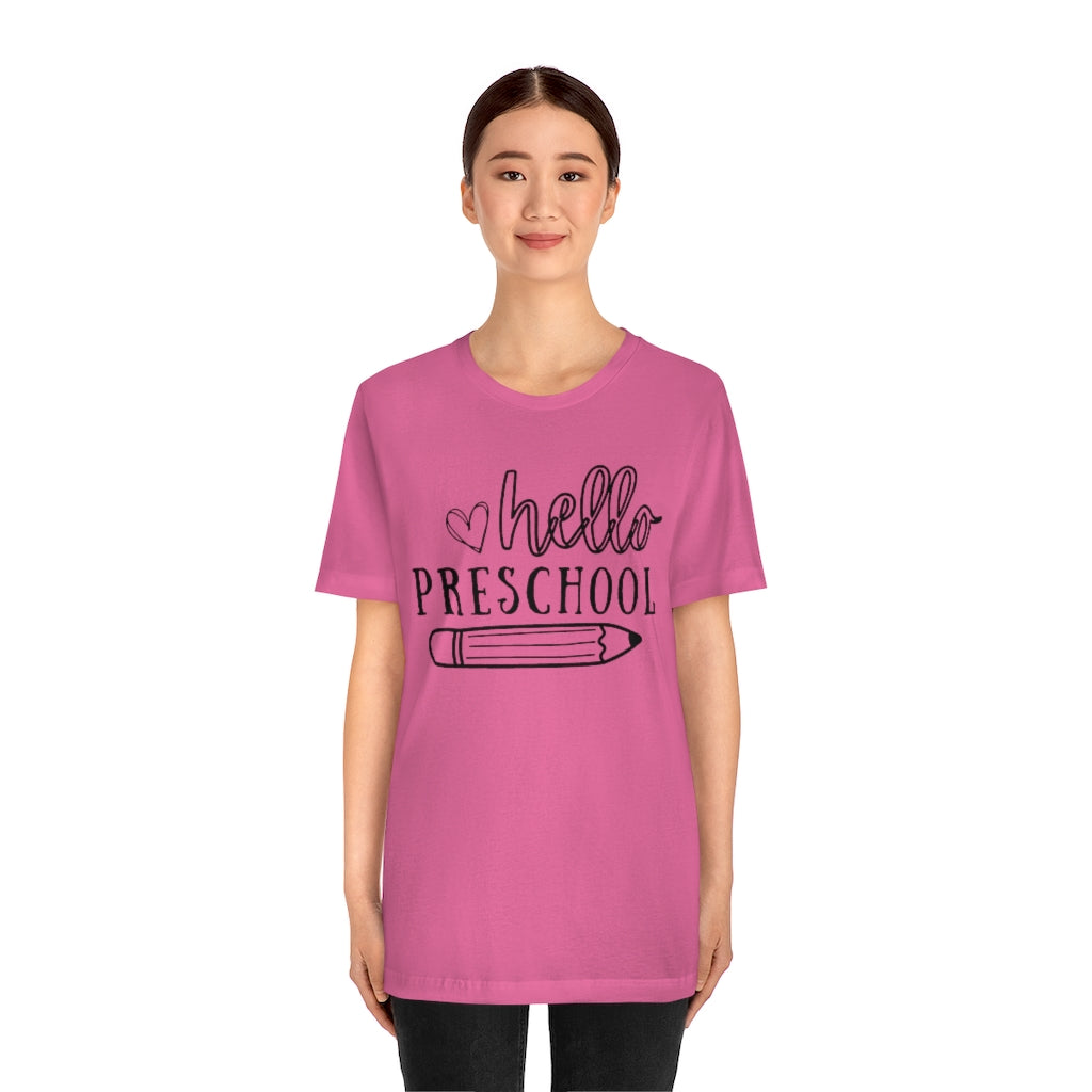 Hello Preschool Unisex Jersey Short Sleeve Tee