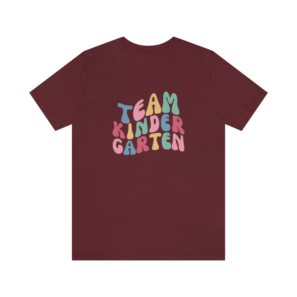 Team Kindergarten Retro Print Unisex Jersey Short Sleeve Tee
