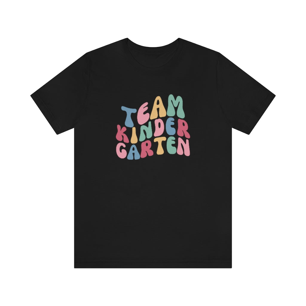 Team Kindergarten Retro Print Unisex Jersey Short Sleeve Tee