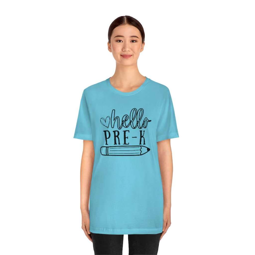 Hello Pre-K Unisex Jersey Short Sleeve Tee